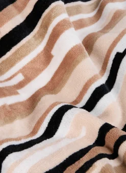 Bouchara Linge De Bain Fantaisie^SERVIETTE DE TOILETTE EN VELOURS À RAYURES