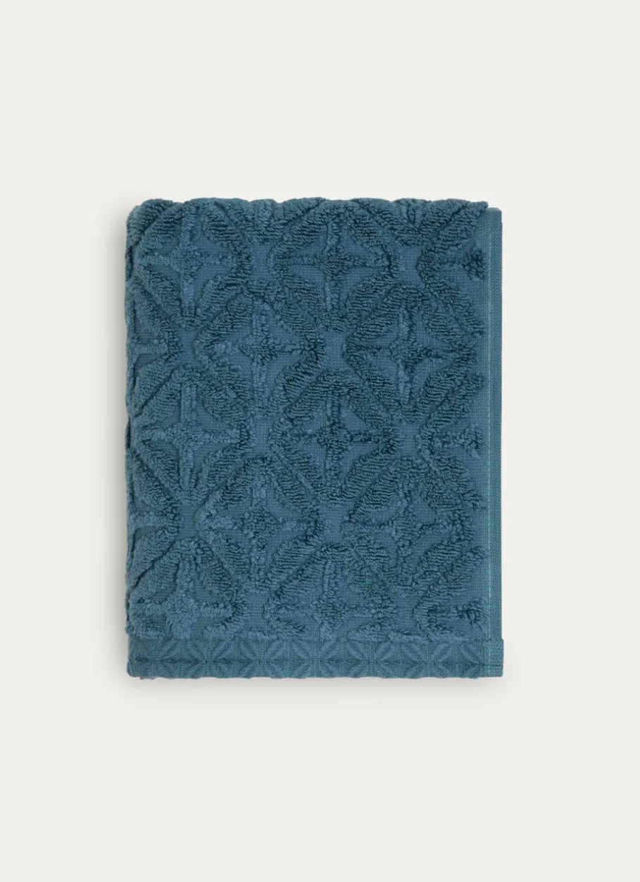 Bouchara Linge De Bain Uni^SERVIETTE DE TOILETTE JULIAN À MOTIF GÉOMÉTRIQUE