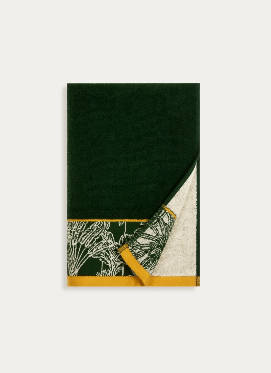 Bouchara Linge De Bain Fantaisie^SERVIETTE DE TOILETTE LITEAU JACQUARD VÉGÉTAL