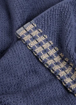 Bouchara Linge De Bain Uni^SERVIETTE DE TOILETTE UNIE AVEC LITEAU FANTAISIE