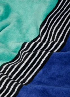 Bouchara Linge De Bain Fantaisie^SERVIETTE INVITÉ BICOLORE EN VELOURS RAYÉ