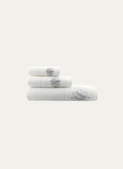 Bouchara Linge De Bain Fantaisie^SERVIETTE INVITÉ EN VELOURS BRODÉE 500GR