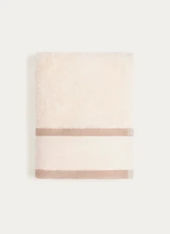 Bouchara Linge De Bain Uni^SERVIETTE INVITÉ UNIE À LARGE BORDURE ARTHUR