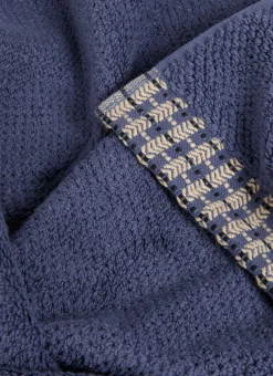 Bouchara Linge De Bain Uni^SERVIETTE INVITÉ UNIE AVEC LITEAU FANTAISIE