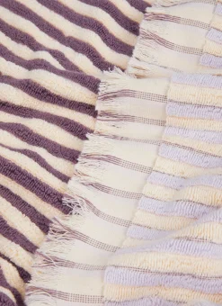 Bouchara Linge De Bain Fantaisie^SERVIETTE INVITE À RAYURES DOUBLE FACE