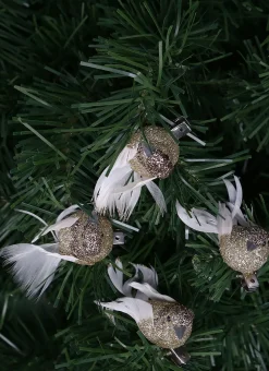 Bouchara Décoration De Noël^SET DE 4 PETITS OISEAUX BRILLANTS SUR CLIP