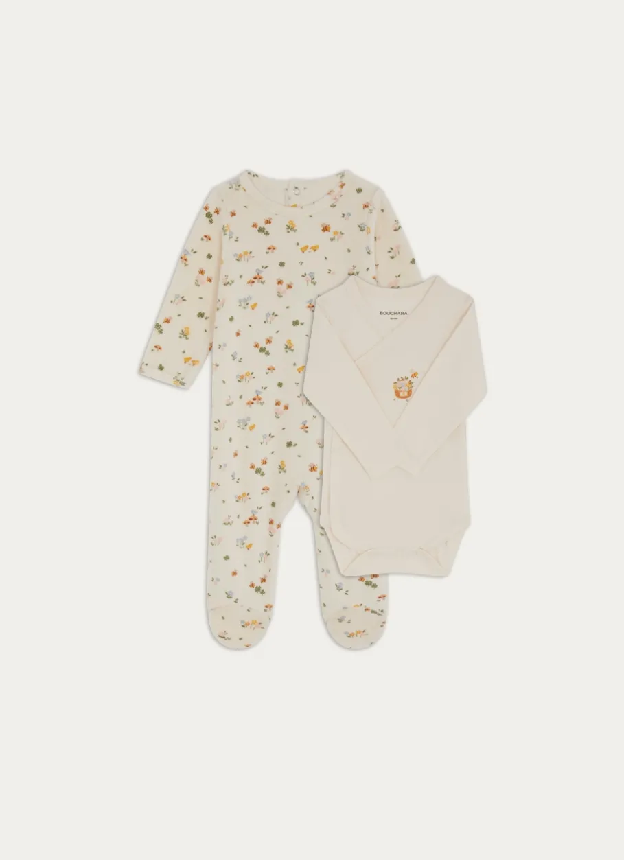 Enfant Bouchara Les Essentiels De Bebe^SET GRENOUILLÈRE ET BODY IMPRIMÉ EGLANTINE