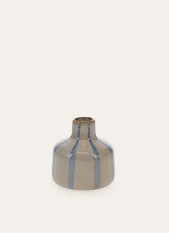 Bouchara Vase, Cache-Pot^SOLIFLORE EN PORCELAINE À RAYURE