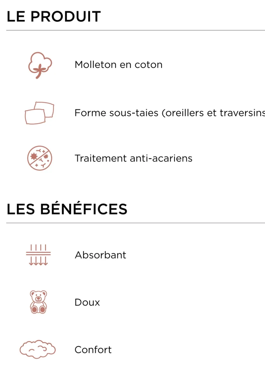 Bouchara Protection Literie^SOUS-TAIE DE TRAVERSIN EN COTON 220GR