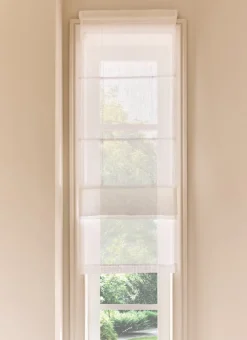 Bouchara Vitrage, Store^STORE BATEAU EN VOILE DE LIN LÉGER