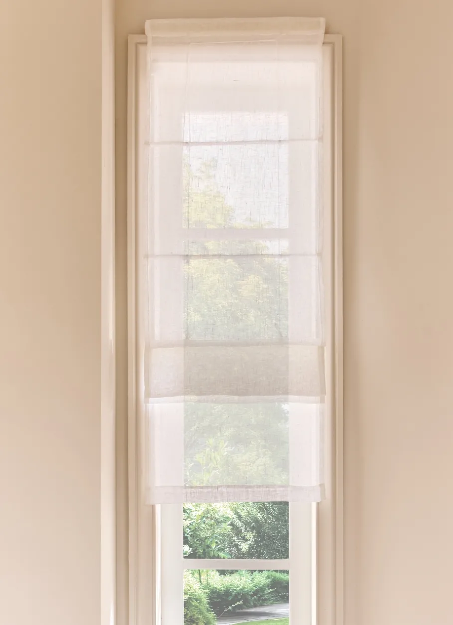 Bouchara Vitrage, Store^STORE BATEAU EN VOILE DE LIN LÉGER