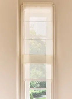 Bouchara Vitrage, Store^STORE BATEAU EN VOILE DE LIN LÉGER