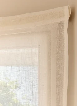 Bouchara Vitrage, Store^STORE BATEAU EN VOILE DE LIN LÉGER