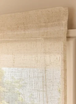 Bouchara Vitrage, Store^STORE BATEAU RELEVABLE EN ÉTAMINE EFFET FLAMMÉ