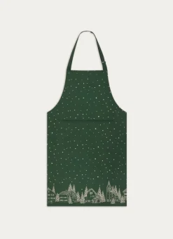Bouchara Tablier, Manique, Gant|Table De Noël^TABLIER EN COTON IMPRIMÉ MAISONS SOUS LA NEIGE