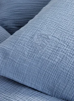 Enfant Bouchara Linge De Lit^TAIE BÉBÉ EN GAZE DE COTON BRODERIE FEUILLE