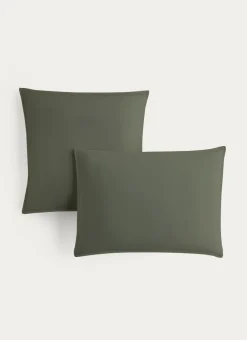 Bouchara Taie Unie^TAIE D'OREILLER UNIE EN COTON LAVÉ BIO