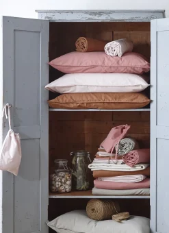 Bouchara Taie Unie^TAIE D'OREILLER UNIE EN COTON LAVÉ BIO