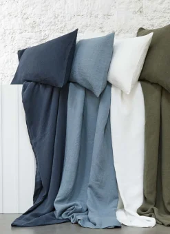 Bouchara Taie Unie^TAIE D'OREILLER UNIE EN LIN LAVÉ 165GR