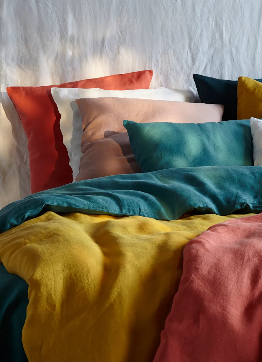 Bouchara Taie Unie^TAIE D'OREILLER UNIE EN LIN LAVÉ 165GR