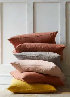 Bouchara Taie Unie^TAIE D'OREILLER UNIE EN LIN LAVÉ 165GR