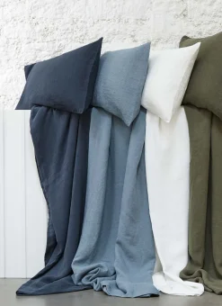 Bouchara Taie Unie^TAIE D'OREILLER UNIE EN LIN LAVÉ 165GR