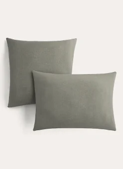 Bouchara Taie Unie^TAIE D'OREILLER UNIE EN LIN LAVÉ 165GR