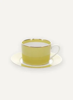 Bouchara Tasse, Bol^TASSE AVEC SOUCOUPE EN PORCELAINE COLORÉE