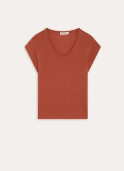 Bouchara Pyjama, Chemise De Nuit^TEE-SHIRT COL V EN LIN MÉLANGÉ