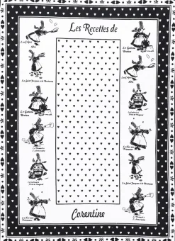 Bouchara Torchon, Essuie-Mains^TORCHON EN COTON IMPRIMÉ BIGOUDÈNES