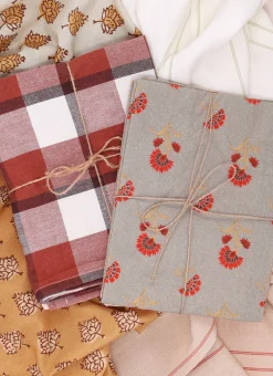 Bouchara Torchon, Essuie-Mains^TORCHON EN COTON TEXTURÉ AVEC RAYURES