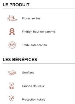 Bouchara Oreiller, Traversin^TRAVERSIN DORMOFIL ANTI-ACARIEN MOELLEUX 1350GR