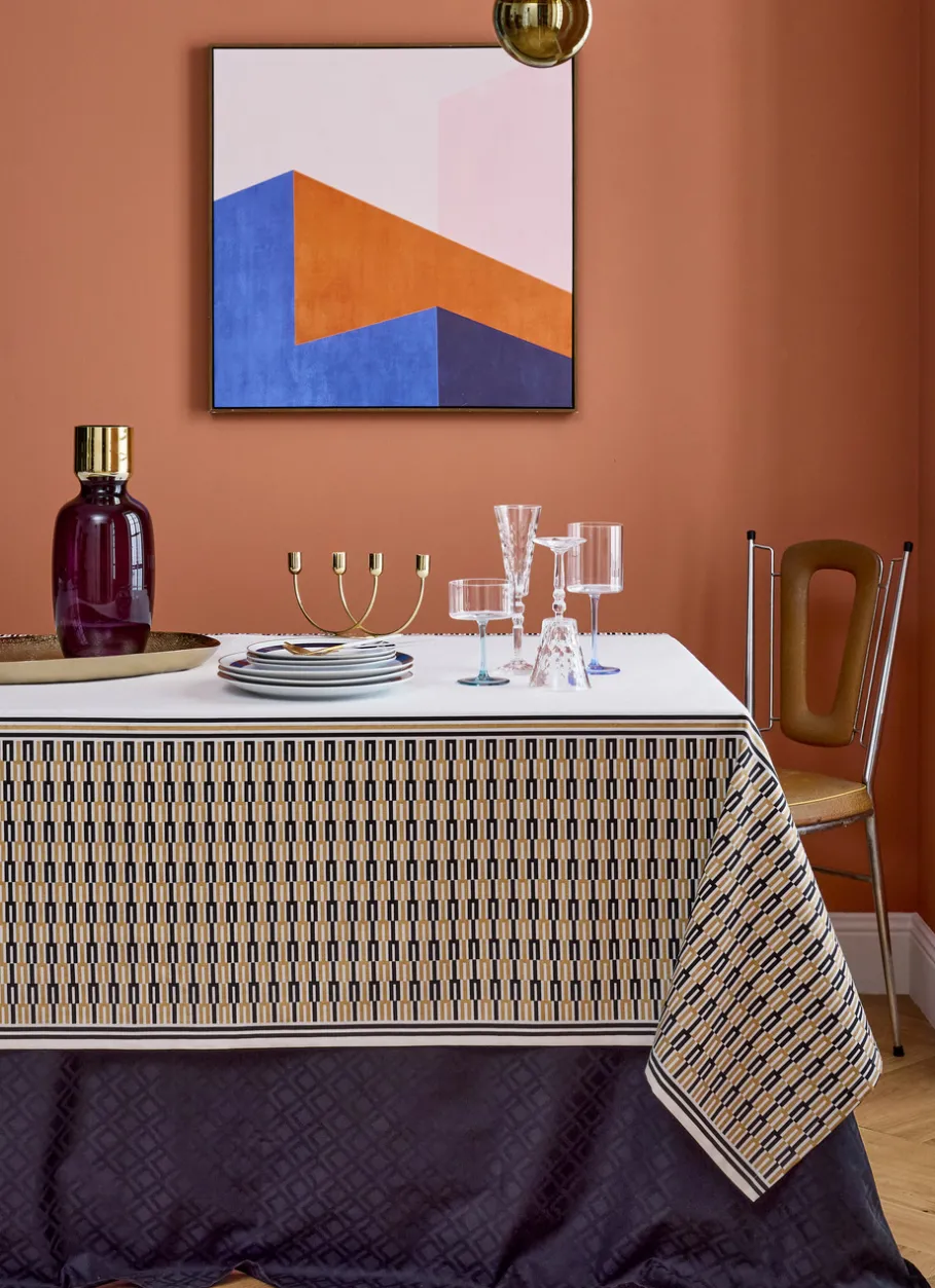 Bouchara Vase, Cache-Pot^VASE COLORÉ DORÉ