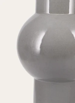 Bouchara Vase, Cache-Pot^VASE EN FAIENCE ÉMAILLÉE ET VERRE