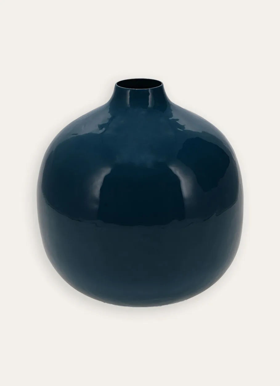 Bouchara Vase, Cache-Pot^VASE EN MÉTAL COLORÉ FINITION ÉMAILLÉE