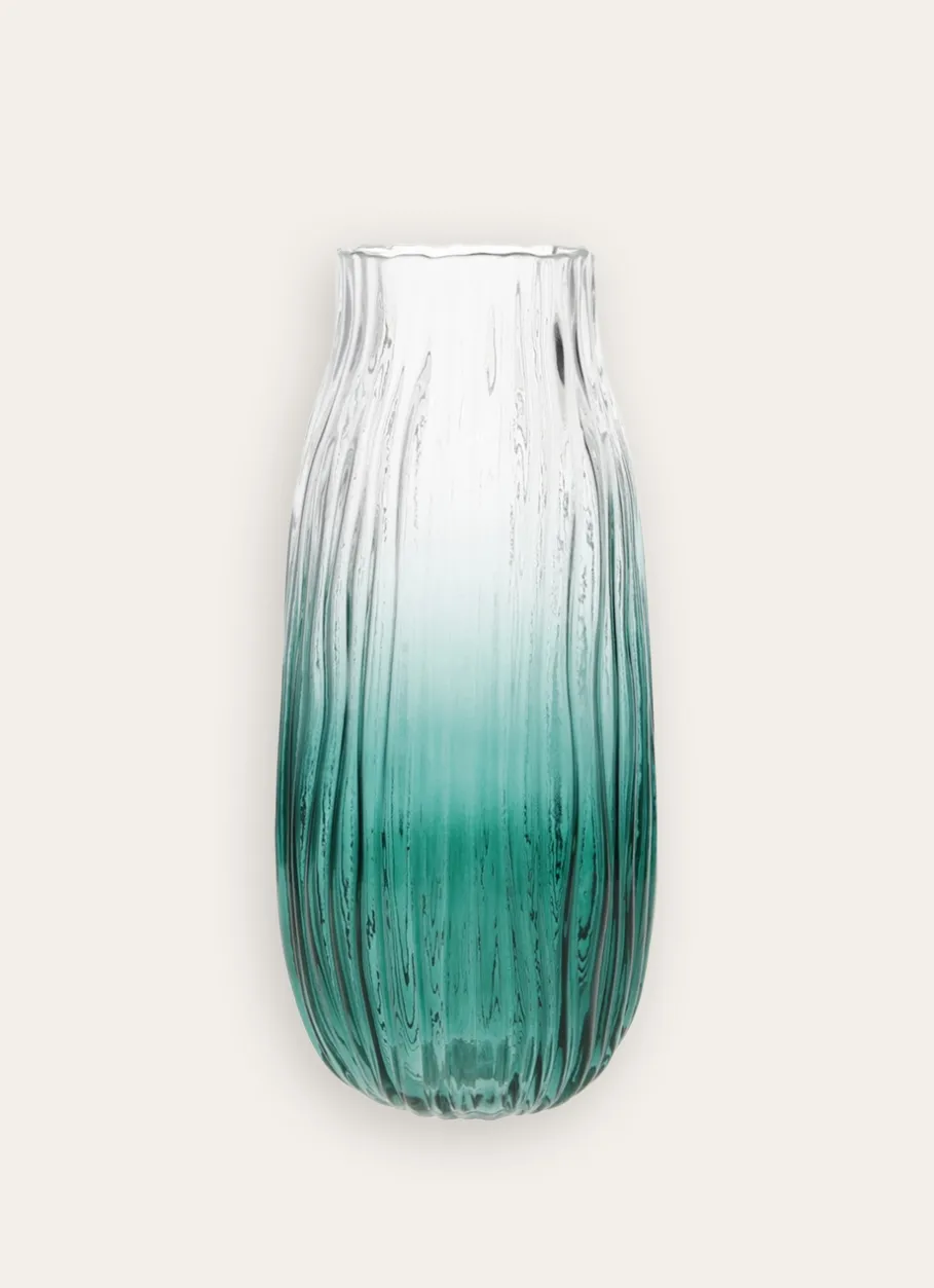 Bouchara Vase, Cache-Pot^VASE EN VERRE DÉGRADÉ SOUFFLÉ