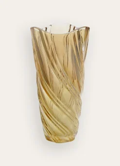 Bouchara Vase, Cache-Pot^VASE EN VERRE ÉPAIS IRISÉ EFFET DRAPÉ