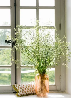 Bouchara Vase, Cache-Pot^VASE EN VERRE TRANSPARENT COLORÉ EFFET CRAQUELÉ