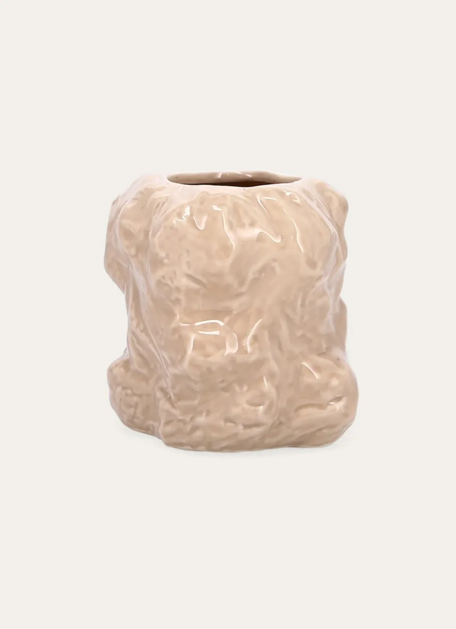 Bouchara Vase, Cache-Pot^VASE FORME IRRÉGULIÈRE EN DOLOMITE (PETIT MODÈLE)