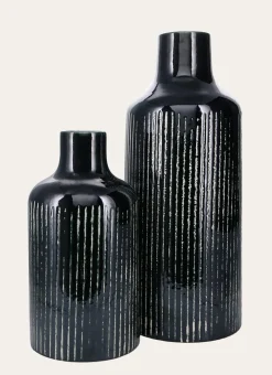 Bouchara Vase, Cache-Pot^VASE ÉMAILLÉ AVEC LIGNES