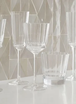 Bouchara Verre, Théière, Carafe^VERRE À PIED EN CRISTALLIN PLISSÉ