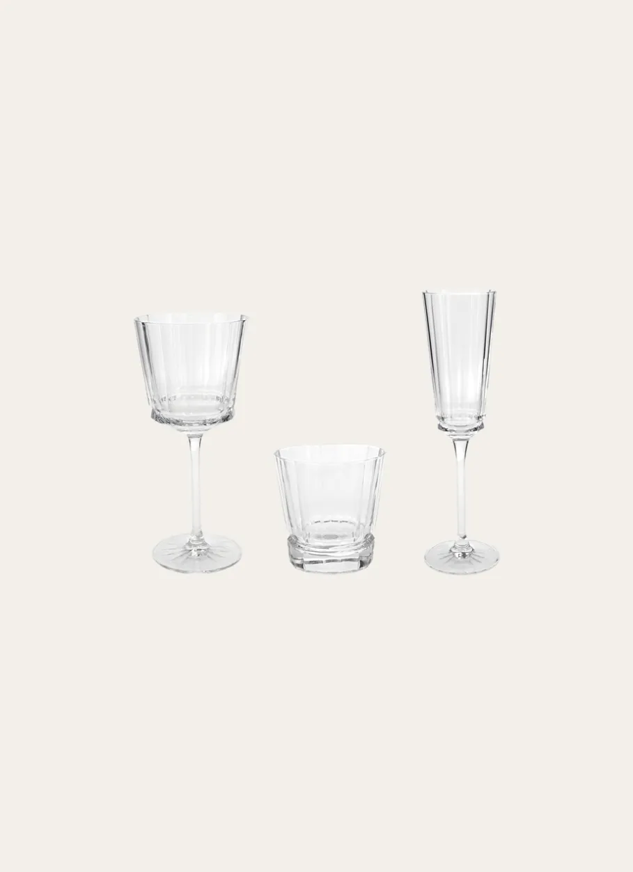 Bouchara Verre, Théière, Carafe^VERRE À PIED EN CRISTALLIN PLISSÉ