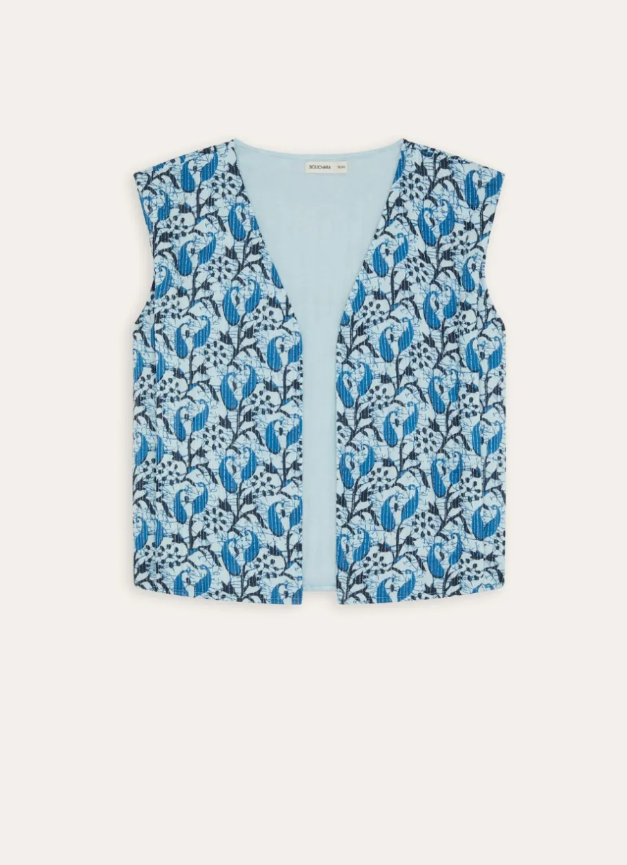 Bouchara Peignoir^VESTE SANS MANCHE IMPRIMÉE MATELASSÉE