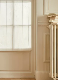 Bouchara Vitrage, Store^VITRAGE À RAYURES VERTICALES EN RELIEF