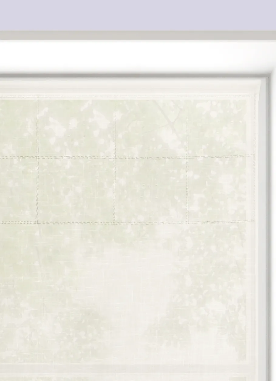 Bouchara Vitrage, Store^VITRAGE BRODÉ ET FINITION EN POINTE 45X90 CM