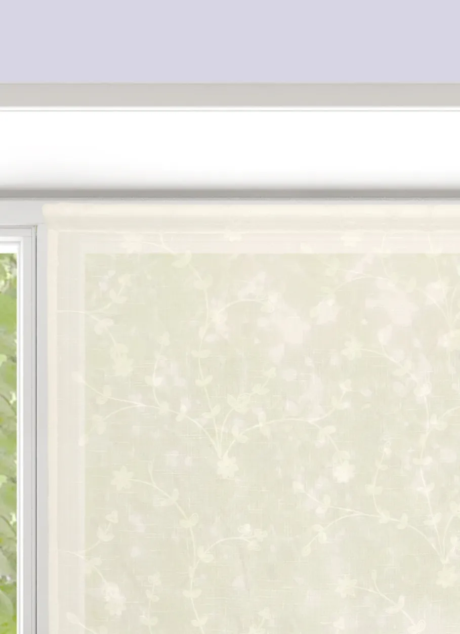 Bouchara Vitrage, Store^VITRAGE BRODÉ FLORAL 90 X 120CM