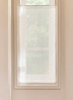 Bouchara Vitrage, Store^VITRAGE DROIT TAMISANT EFFET FROISSÉ PASSE-TRINGLE