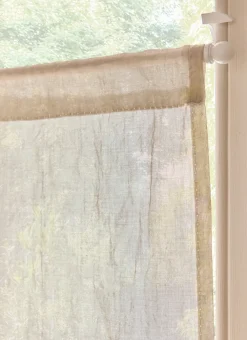 Bouchara Vitrage, Store^VITRAGE DROIT TAMISANT EFFET FROISSÉ PASSE-TRINGLE