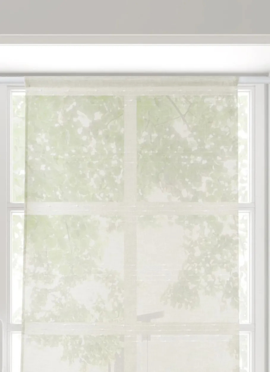 Bouchara Vitrage, Store^VITRAGE RAYURES HORIZONTALES EN RELIEF 60 X 120CM