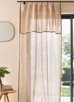 Bouchara Voilage^VOILAGE LÉGER EN LIN AVEC BOURDON NOIR